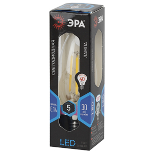 Лампа светодиодная ЭРА F-LED B35-5w-840-E14