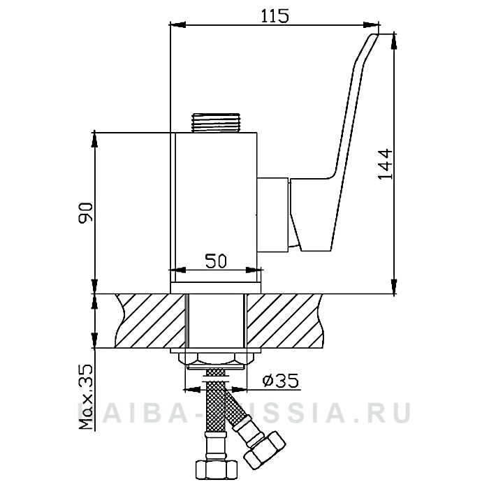 КОРПУС СМЕСИТЕЛЯ ДЛЯ КУХНИ HAIBA HB556 HB73556