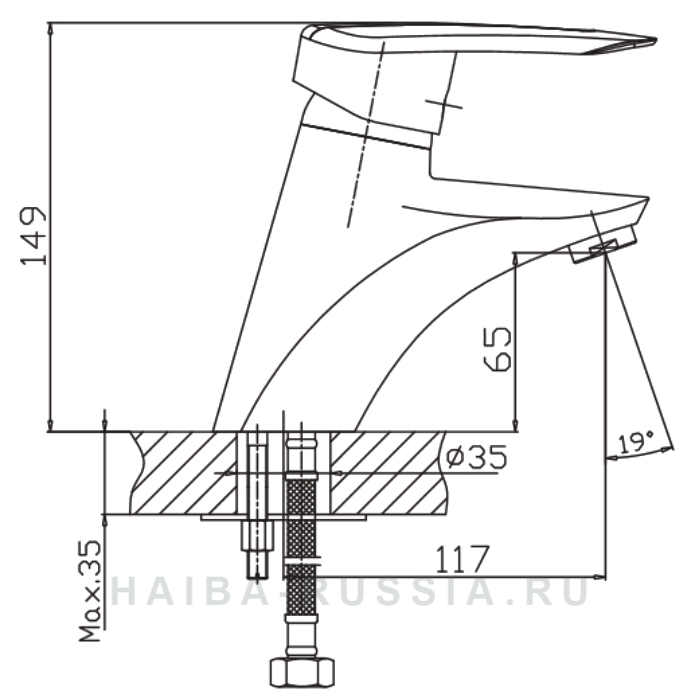 СМЕСИТЕЛЬ ДЛЯ РАКОВИНЫ HAIBA HB07 HB1007